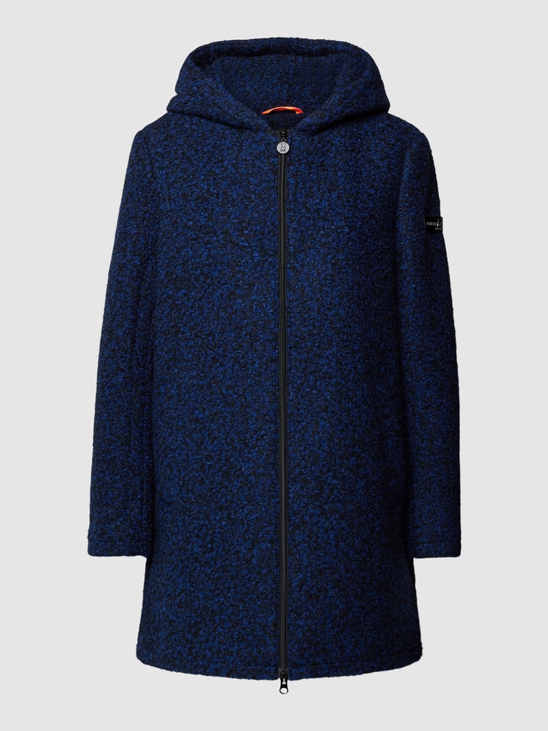Jacke mit Kapuze Modell 'ZADA' in marineblau