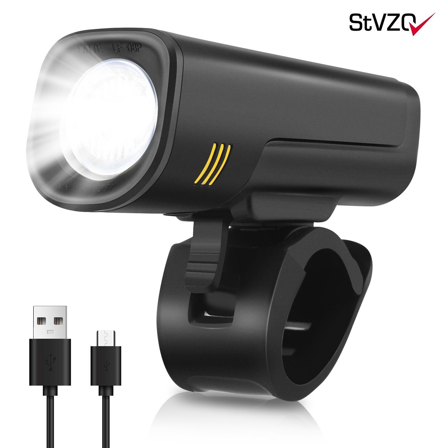 LETGOSPT Fahrradbeleuchtung LED Fahrradlicht StVZO Zugelassen, Fahrradlampe Vorne, LED Fahrradbeleuchtung, USB Aufladbar/Wasserdicht, Fahrrad Frontlicht