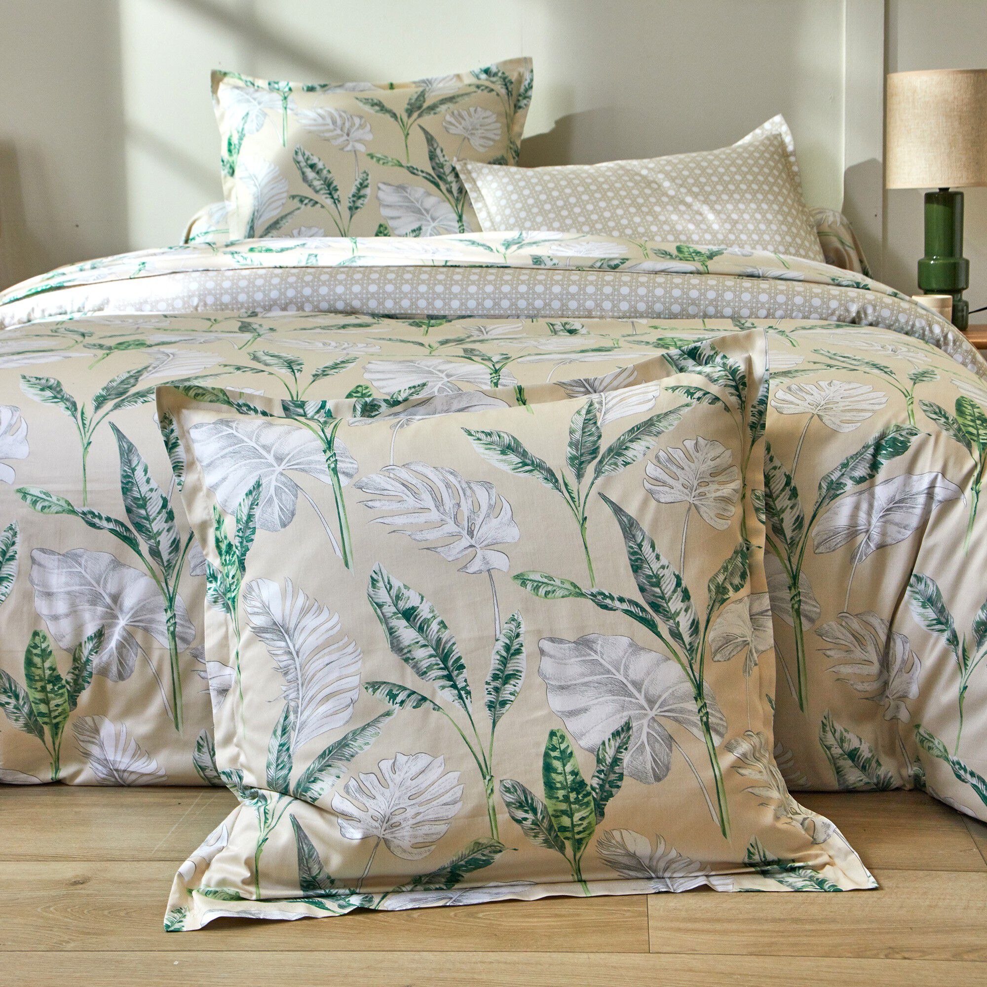 Linge de lit Voyage satin de coton imprimé