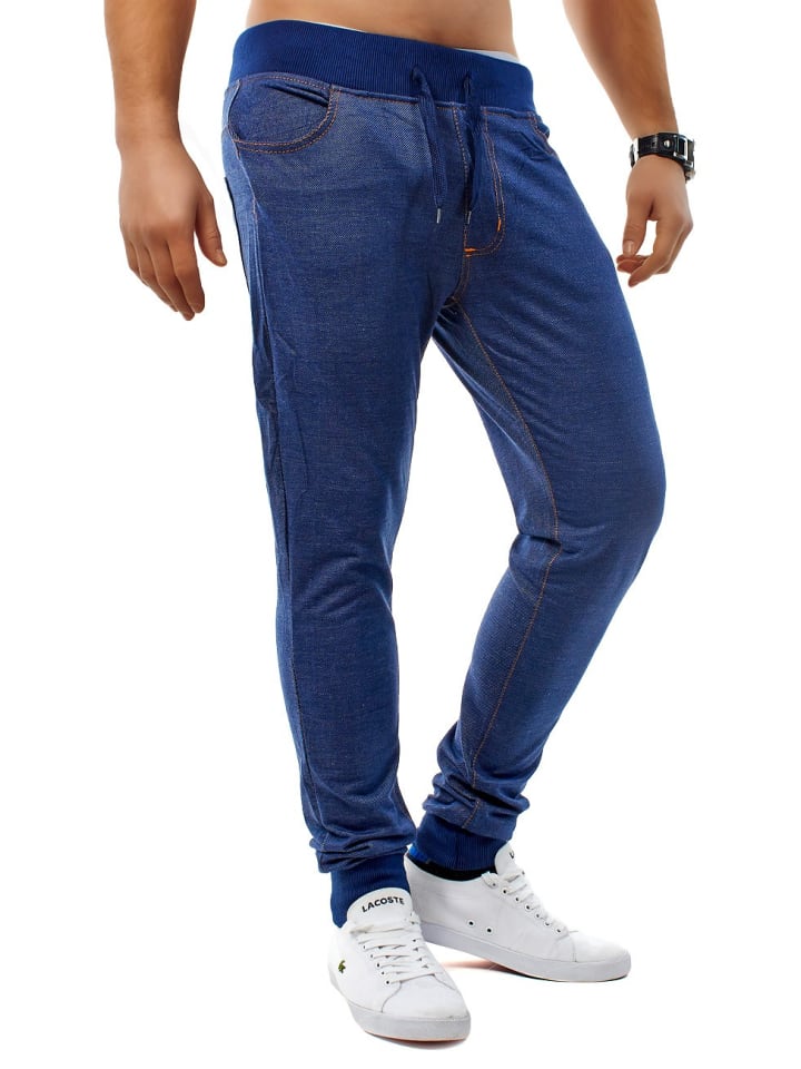 Arizona-Shopping Jogginghose Jeans Optik Sweathose Stretch Sporthose und Jungen in Blau günstig kaufen S