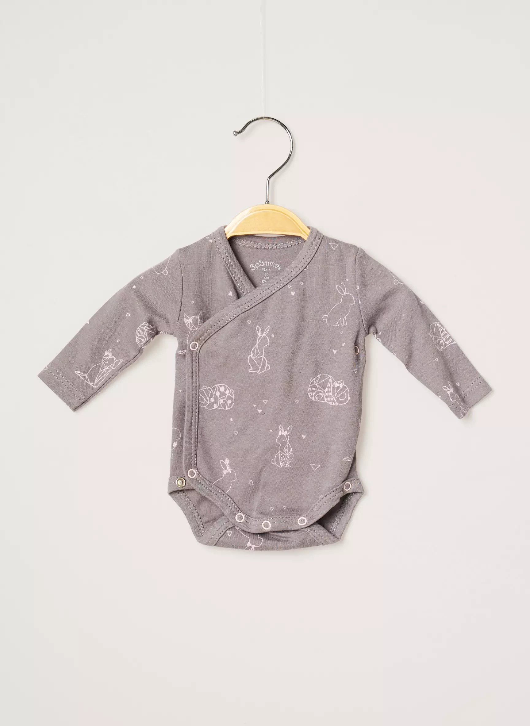 3 Pommes Body 1 Enfant couleur gris