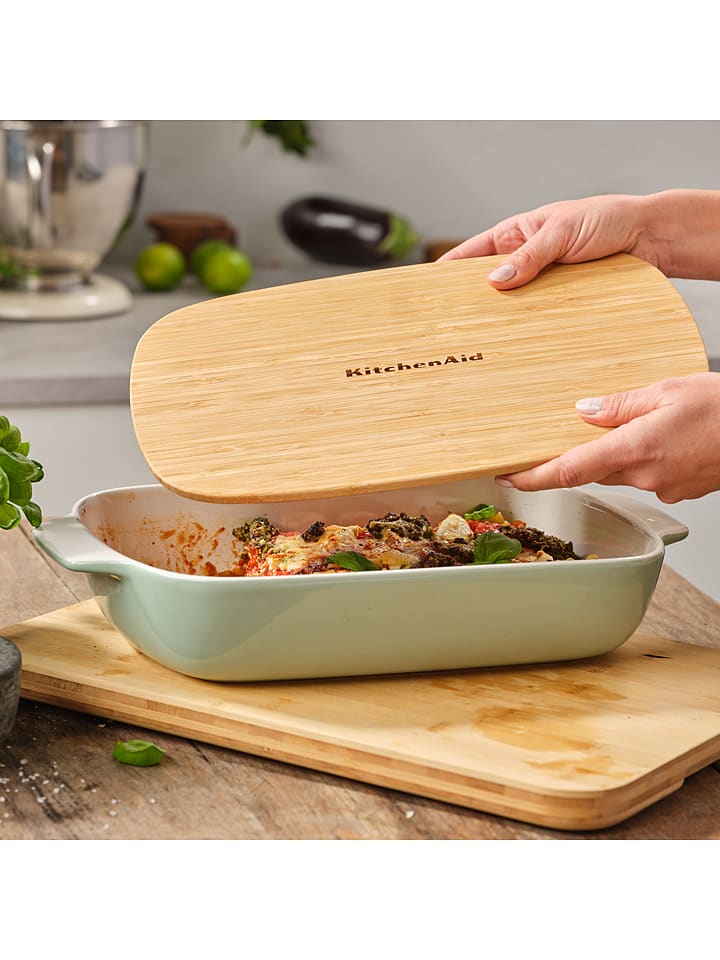 KitchenAid 2tlg. Set: Auflaufform in Grün - 3,8 l günstig kaufen onesize