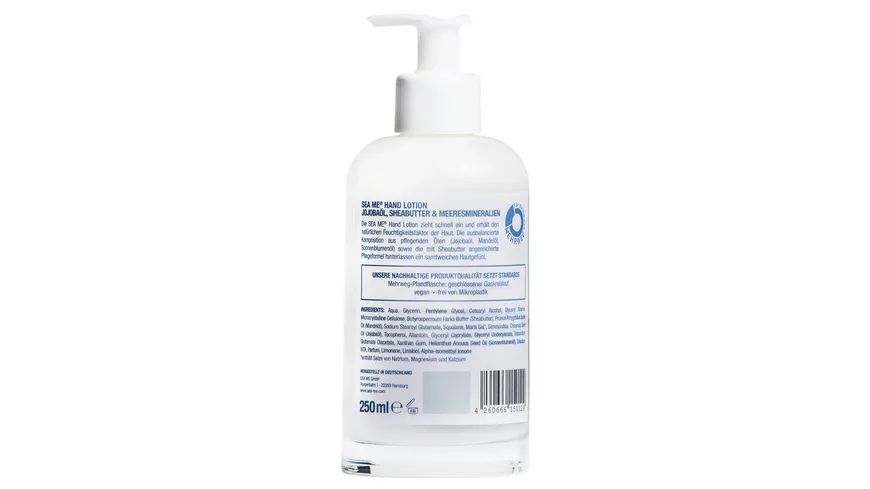 SEA ME Hand Lotion Jojobaöl, Sheabutter & Meeresmineralien 250 ml
