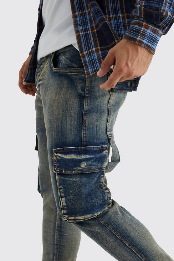 Skinny Stretch Cargo-Jeans