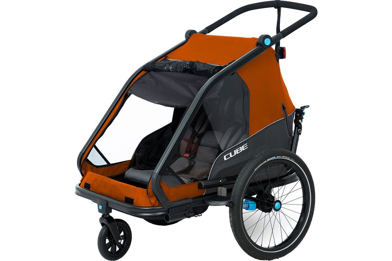 Cube Kinder Fahrradanhu00e4nger Double CMPT X Actionteam