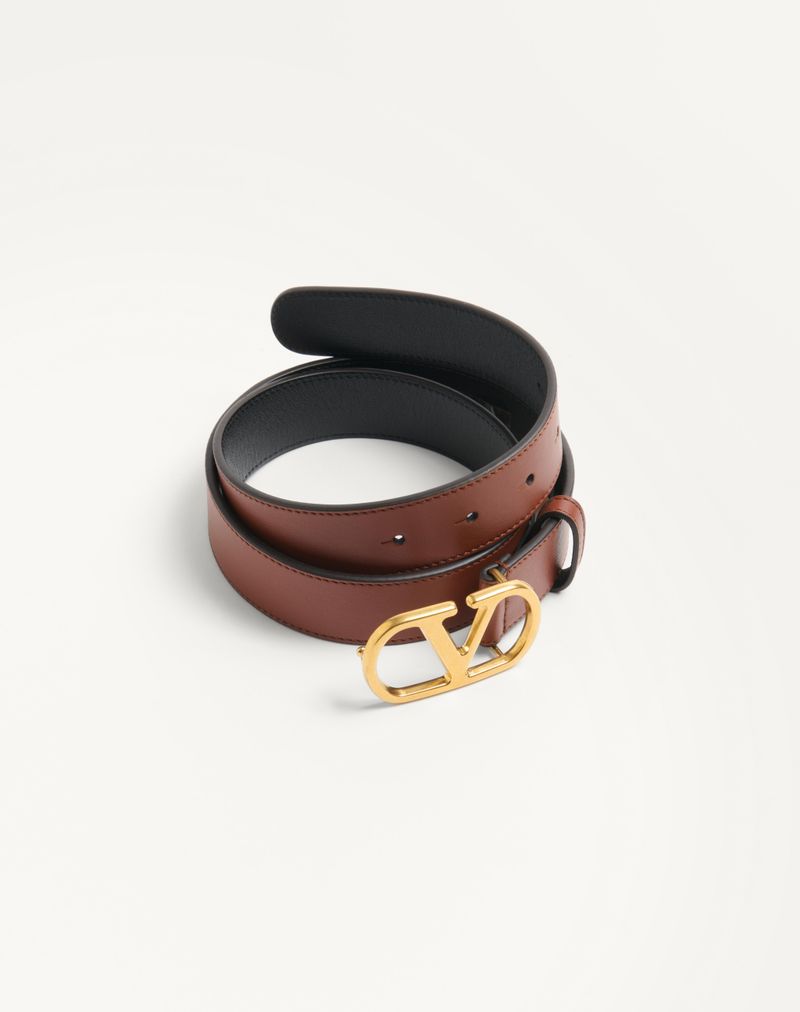 VLogo Signature Bælte i skinnende kalveskind 30 mm