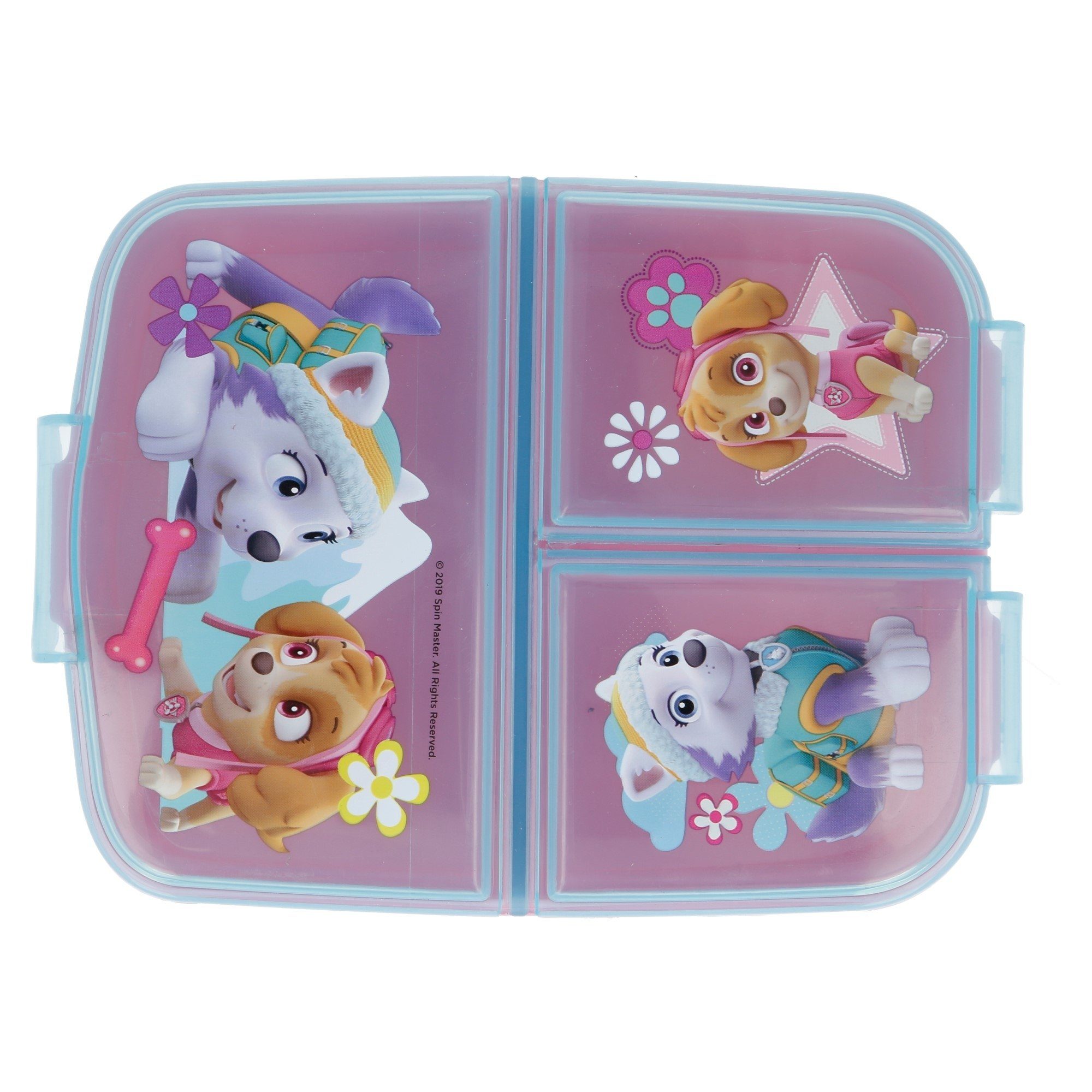 PAW PATROL Lunchbox Paw Patrol Skye Everest 4 teiliges Kinder Set, (4-tlg), Brotdose Alu-Trinkflasche Besteck