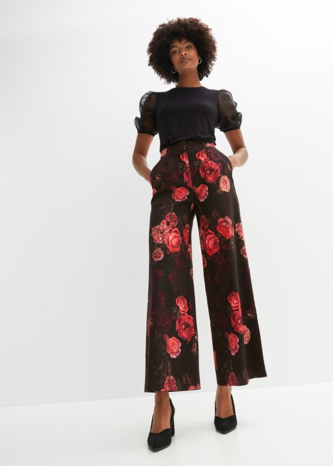 Weite Hose, High Waist