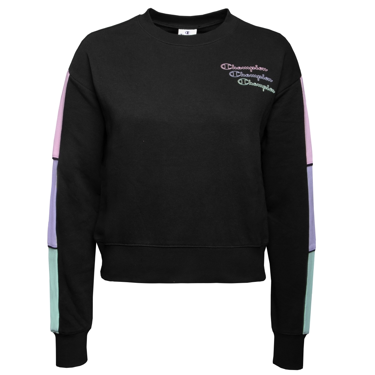 Champion Crewneck Croptop Sweatshirt schwarz