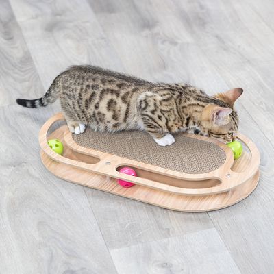 Trixie Kratzpappe mit Holzrahmen, oval