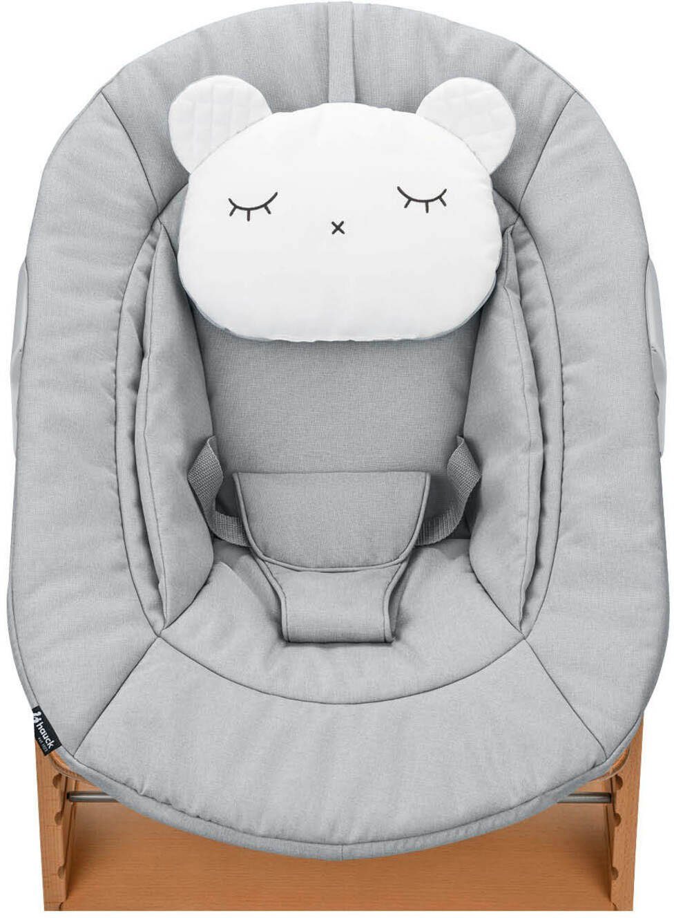 Hauck Hochstuhl Alpha Newborn Set, Nature Grey, mit Newborn Aufsatz; FSC® - schützt Wald - weltweit
