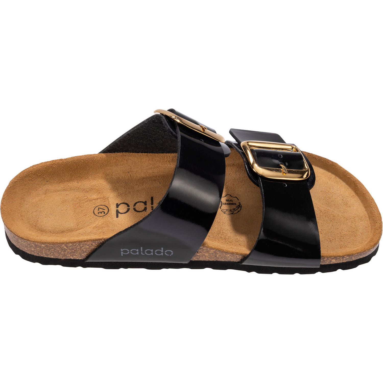 Palado Samos GS, Pantoletten, Damen, Lack Schwarz