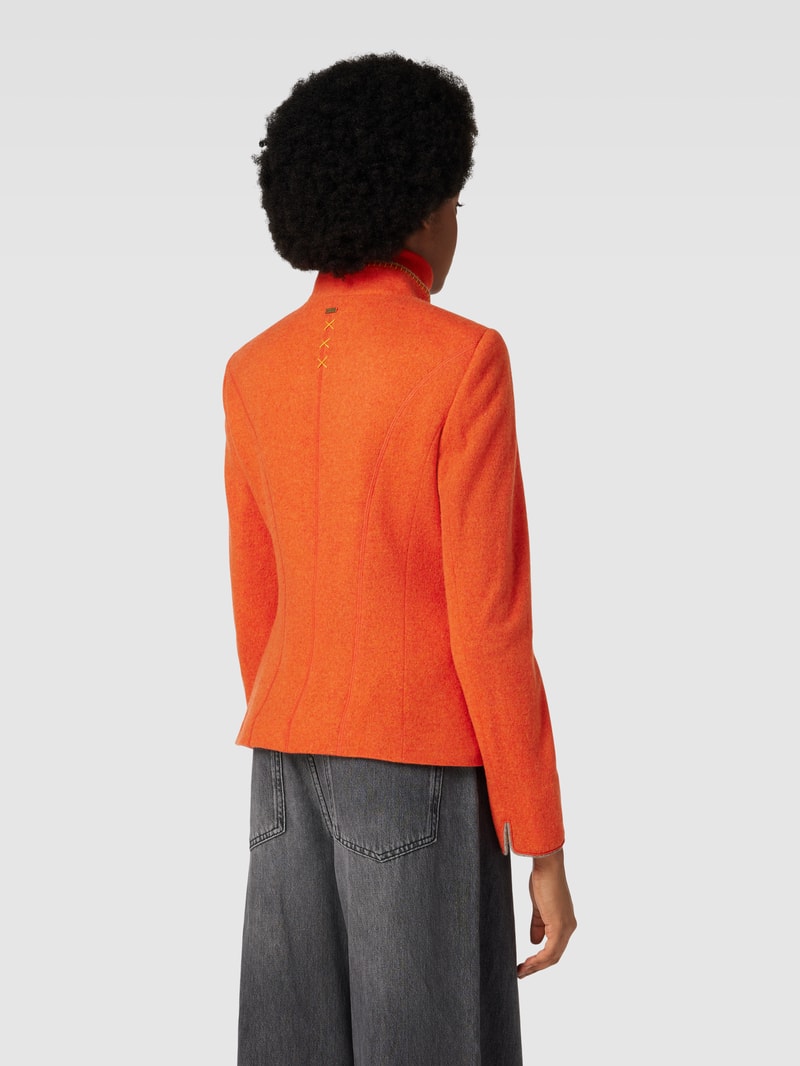 Blazer mit Kontrastbesatz in orange