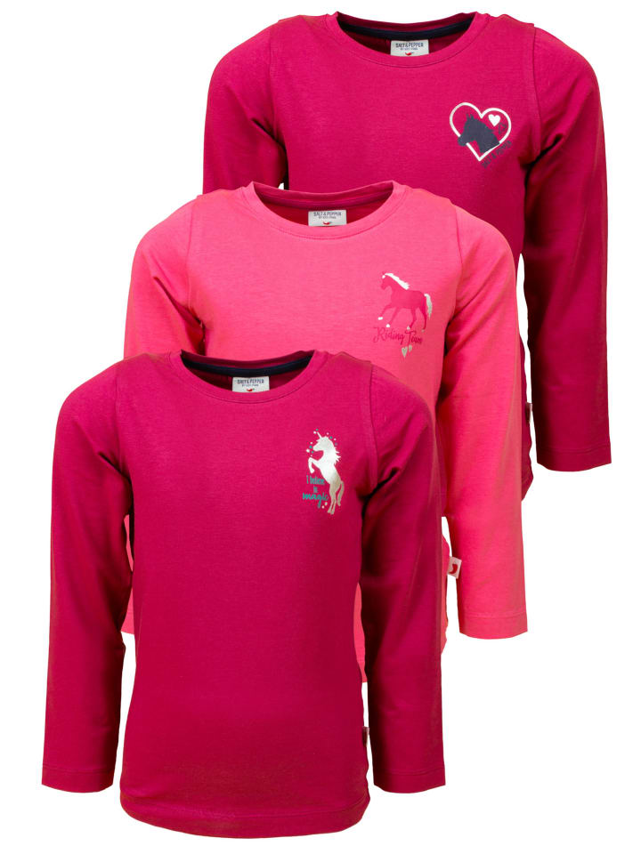 Salt and Pepper  Langarmshirt 3er Set in multi colour günstig kaufen 104/110