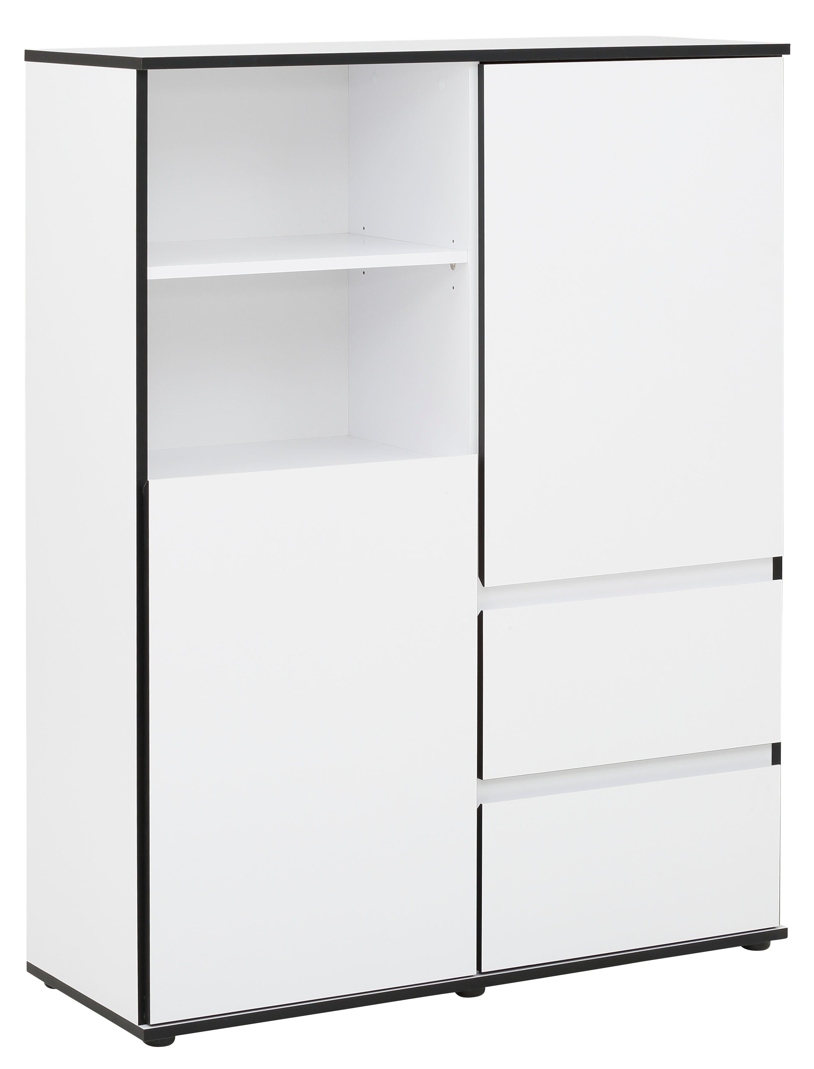 HELA Highboard Ariana, mit angeschrägten Griffmulden, Breite 100 cm