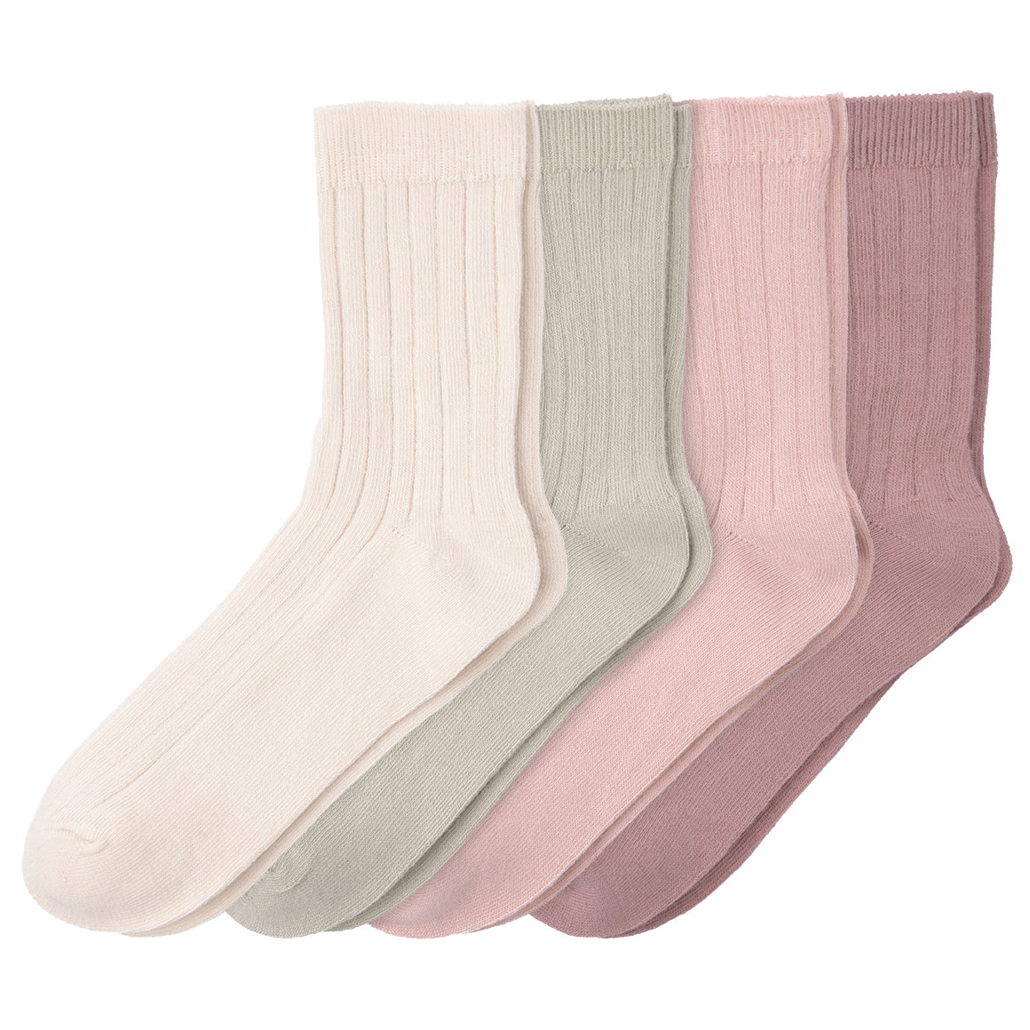 4 Paar Kinder Socken mit Rippstruktur