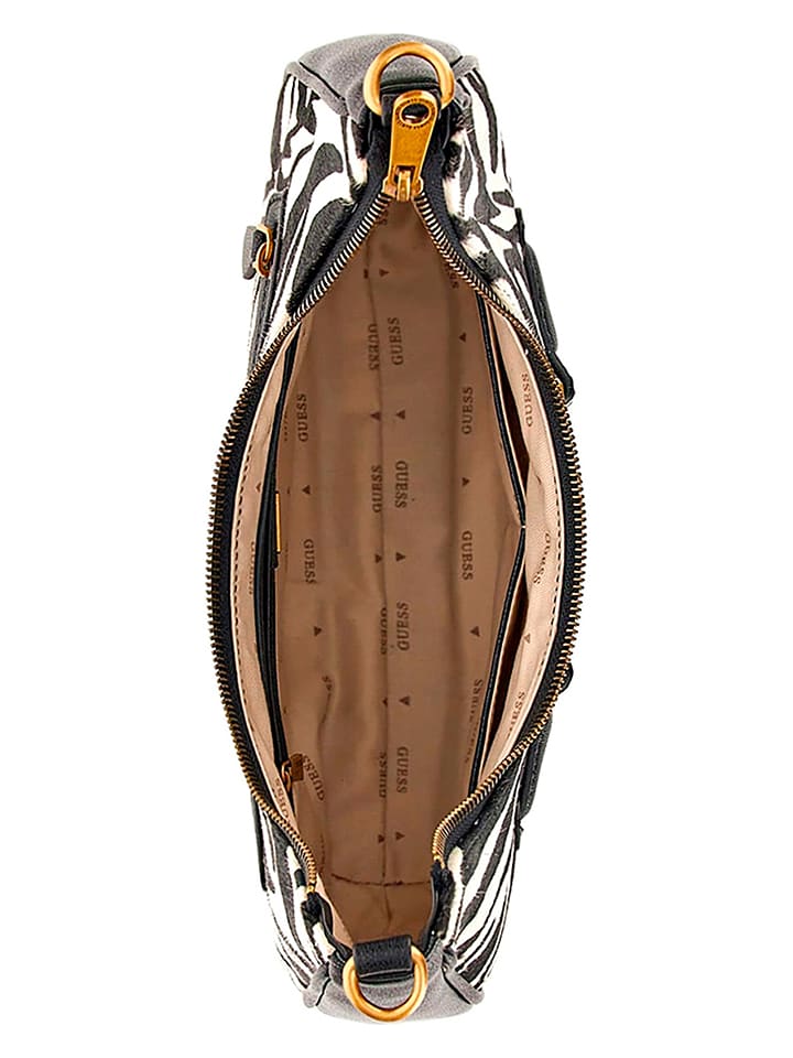 Guess Schultertasche in Schwarz/ Weiß - (B)32 x (H)26 x (T)6,6 cm günstig kaufen onesize