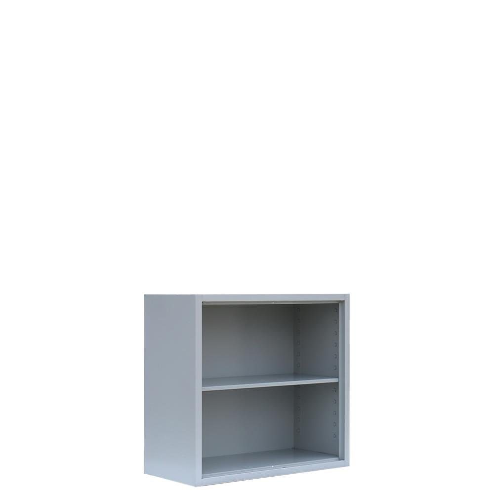 Steelboxx Aktenregal Aktenregal, 2 OH, 750 x 800 x 383 mm, lichtgrau, 1-tlg., Komplett verschweißt (keine Montage erforderlich) Fachböden variabel einsetzbar