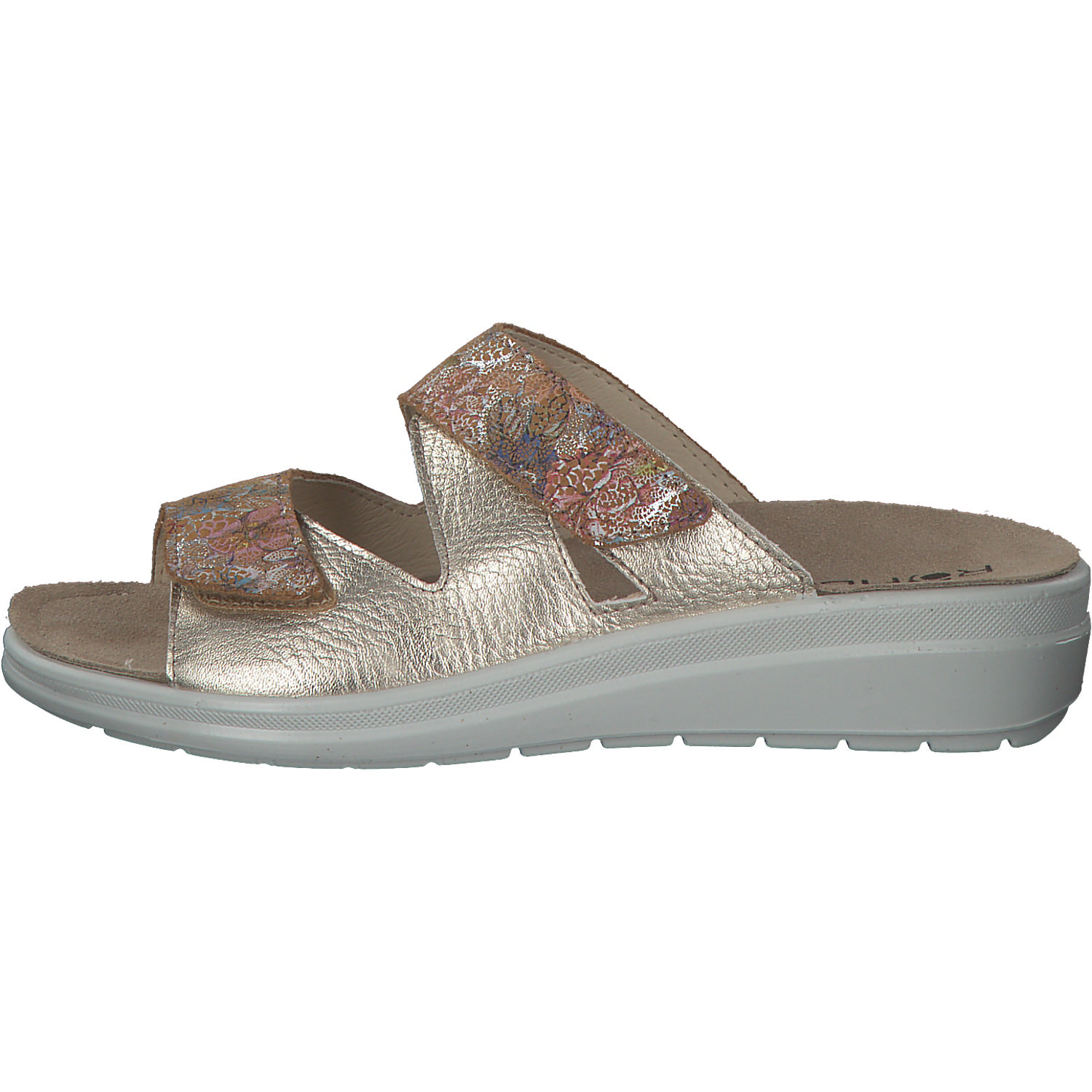 Rohde 5735, Pantoletten, Damen, Beige (Gold Blume)