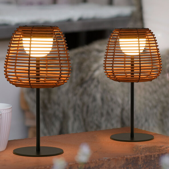 LED-Akku-Tischlampe SASKIA, 2er Set