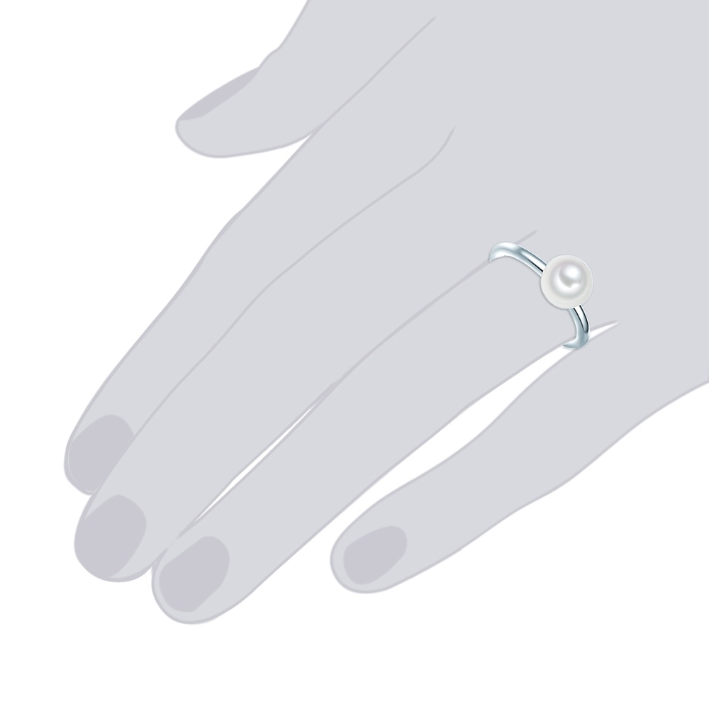 Valero Pearls Bague en argent Argent sterling Perle de culture d'eau douce en Argent Bague