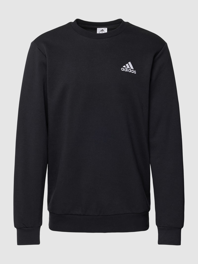 Sweatshirt mit Label-Stitching in schwarz