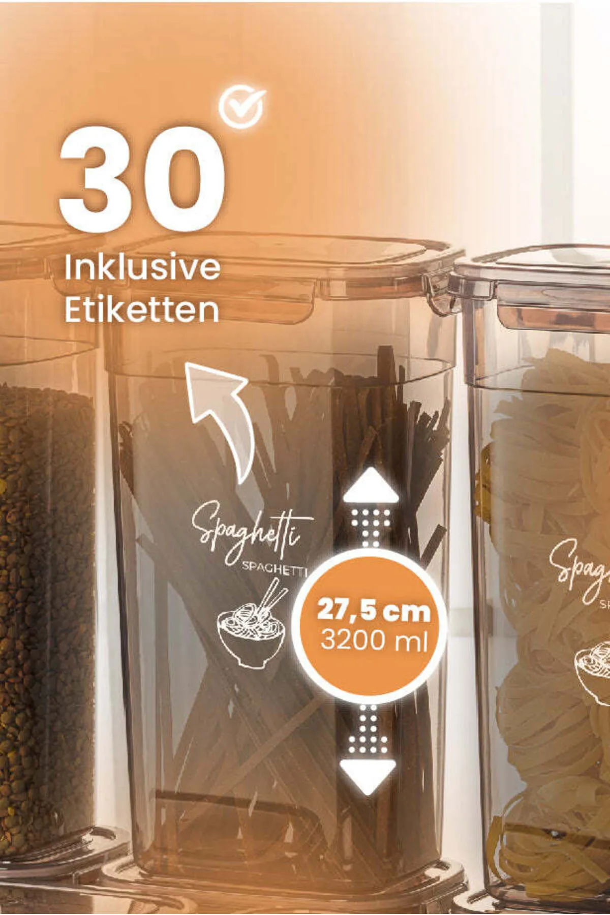Viwares  Tesny luftdichte Vorratsdosen mit Deckel | 9er Vorratsbehälter Set 3,2 Liter