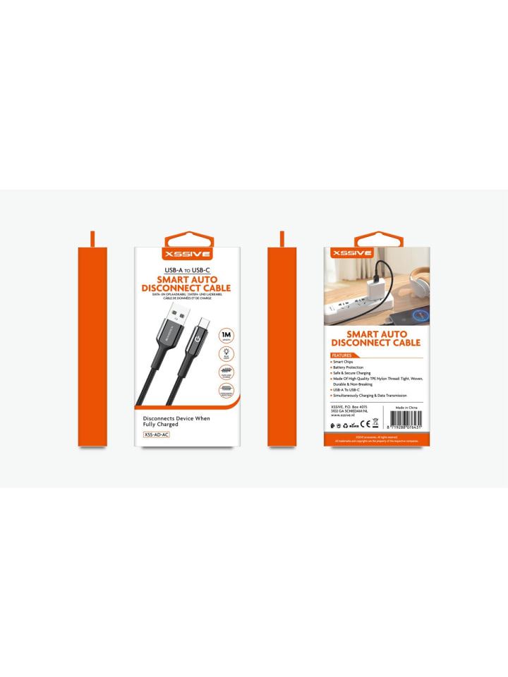 COFI 1453 Xssive Auto-Disconnect USB Typ-C Kabel 1m XSS-AD-AC in Schwarz günstig kaufen onesize