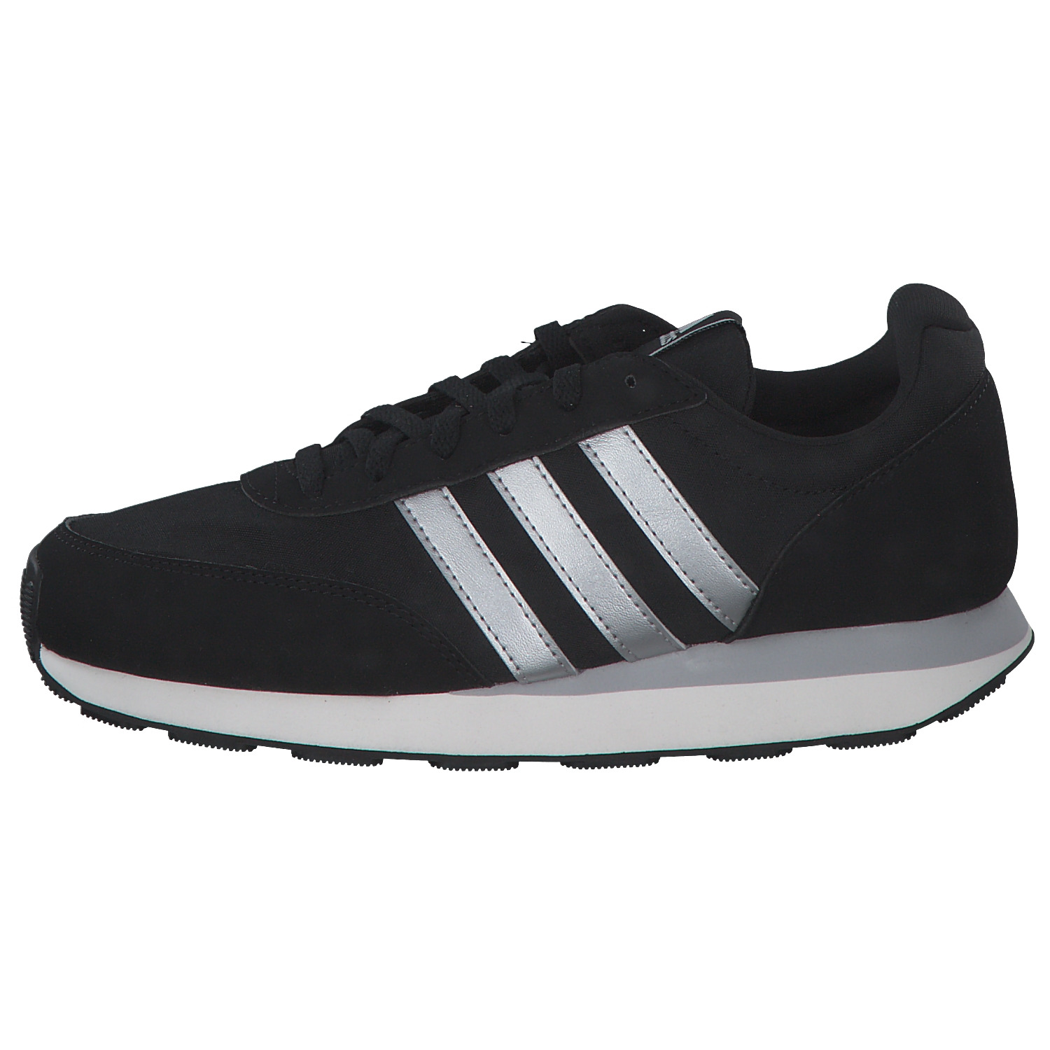 Adidas Run 60s 3.0 W, Sneakers Low, Damen, black/slvmt/white
