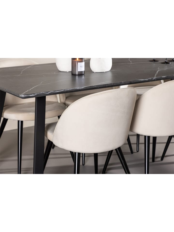 ebuy24 Essgruppe Malaga (7-teilig) Beige 200 x 90 cm günstig kaufen onesize