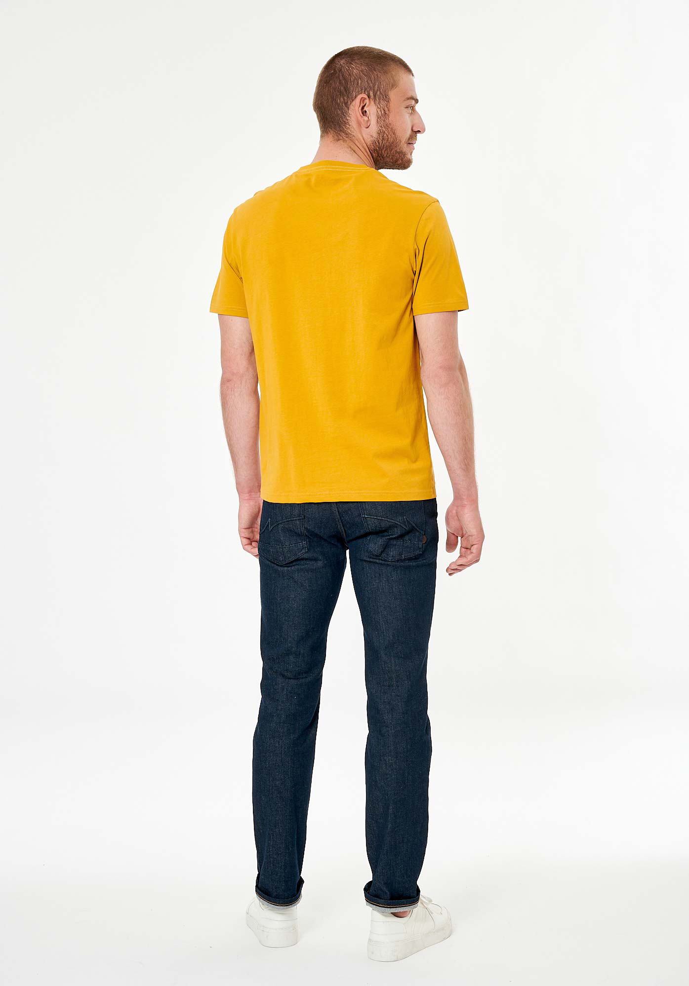SETER  T-shirt moutarde homme 100% coton bio
