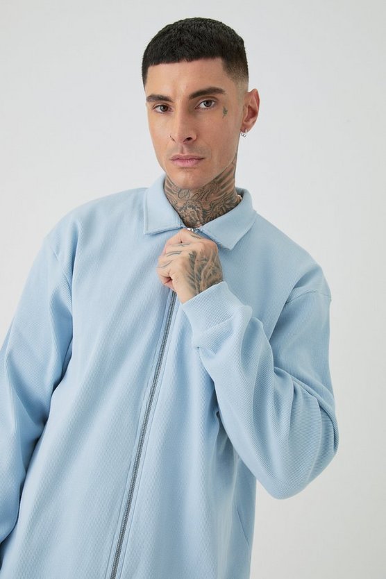 Tall gerippte Oversize Jacke