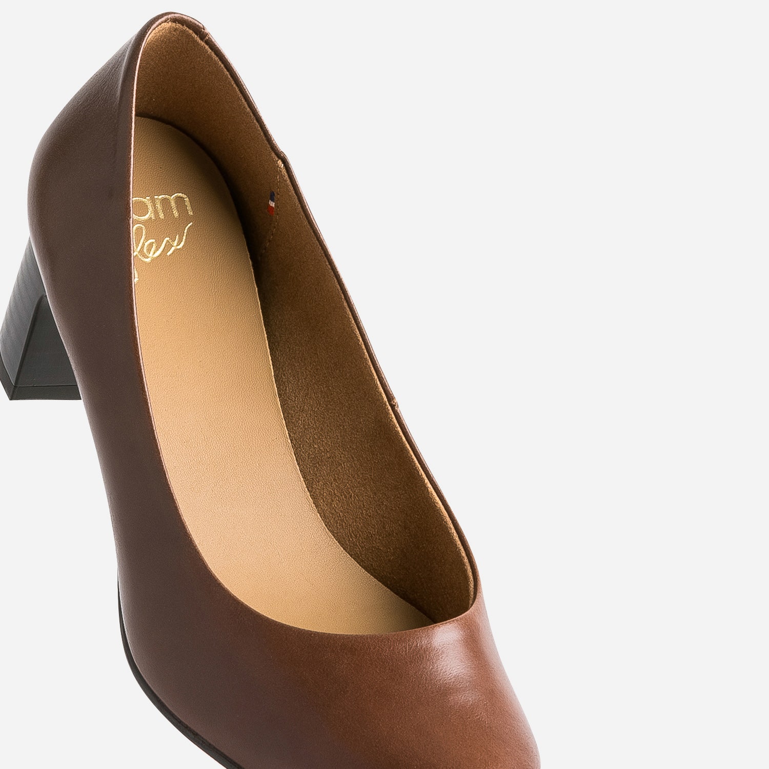 Escarpin en cuir ERAM FLEX cognac