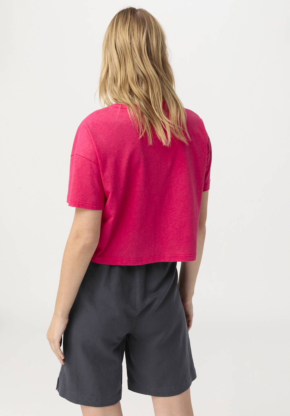 Shorts aus Leinen mit Bio-Baumwolle