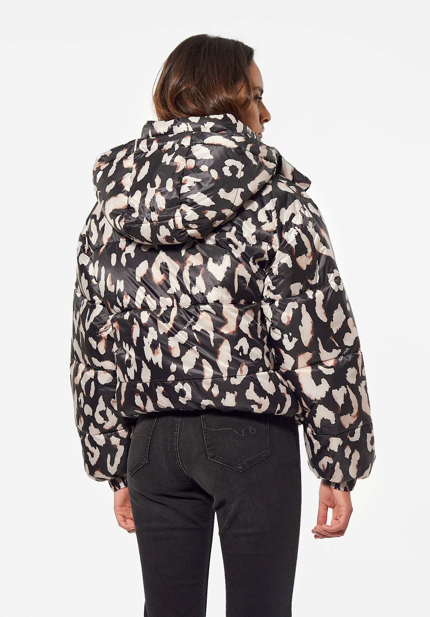 DAILY  Doudoune noire et beige Femme