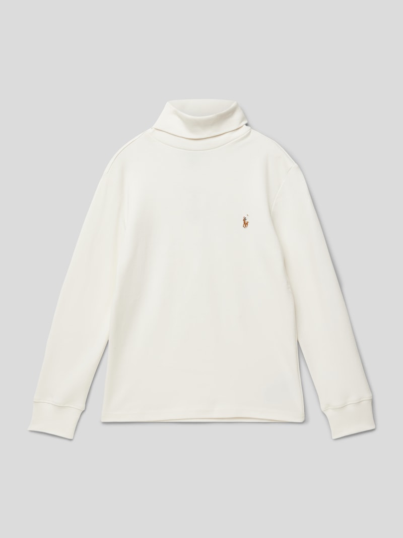 Sweatshirt mit Rollkragen in offwhite