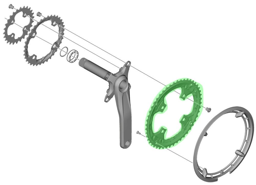 Shimano FC-T6010 Kettenblatt 48 Zähne für Kettenschutzring kaufen | Bike-Discount