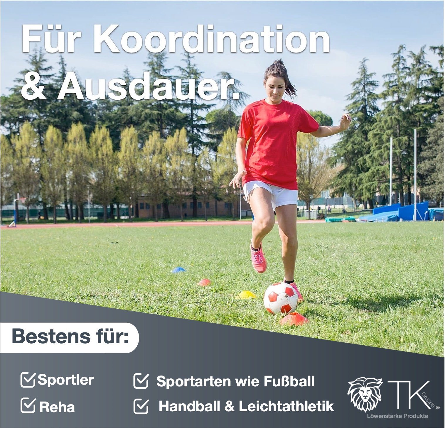TK Gruppe Markierungshütchen 20x Markierungshütchen Hütchen Kegel für Slalom Trainingszubehör (20 St)