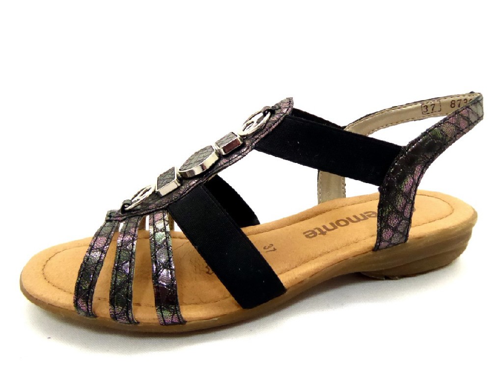 REMONTE Klassische Sandalen schwarz