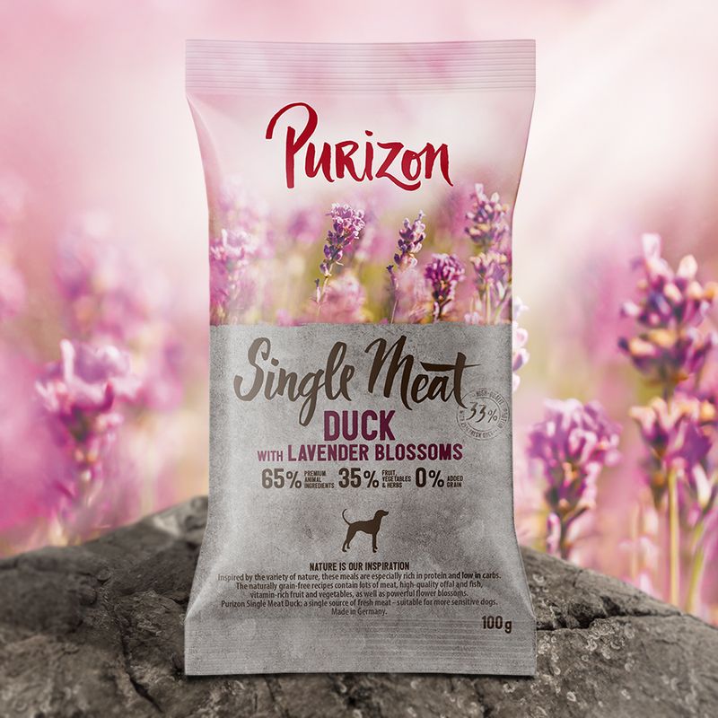 Purizon Single Meat Adult Ente mit Apfel & Lavendelblüten | bitiba