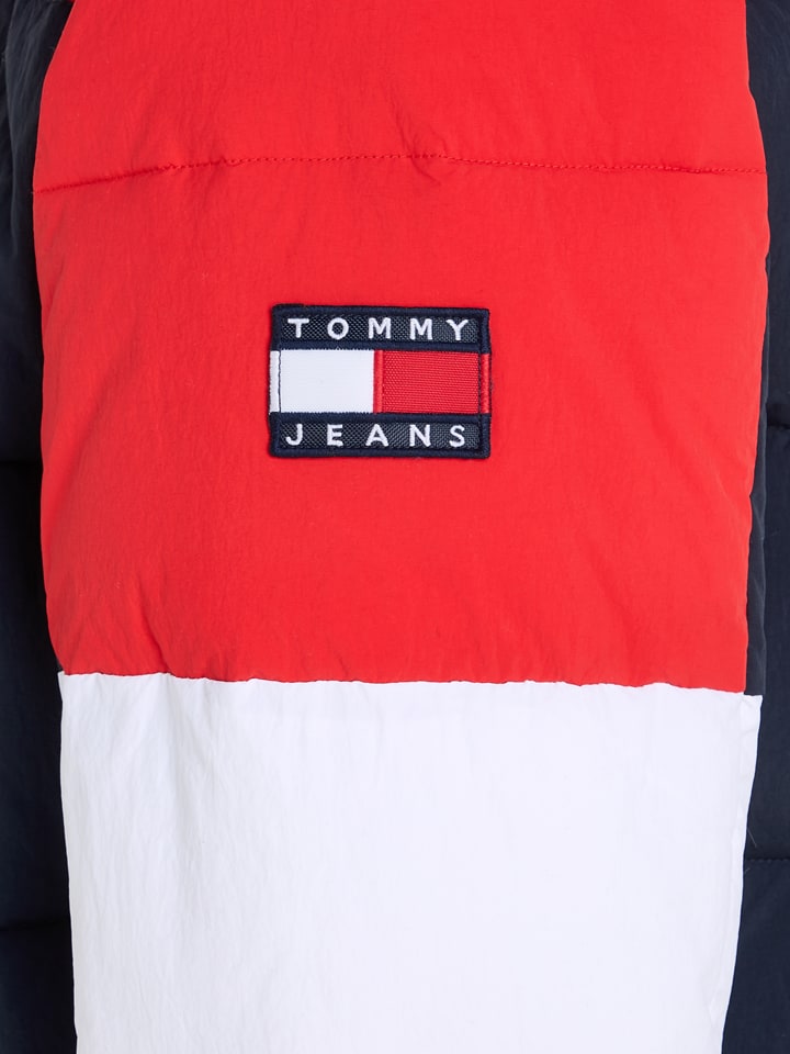 Tommy Hilfiger Winterjacke in Dunkelblau/ Rot günstig kaufen