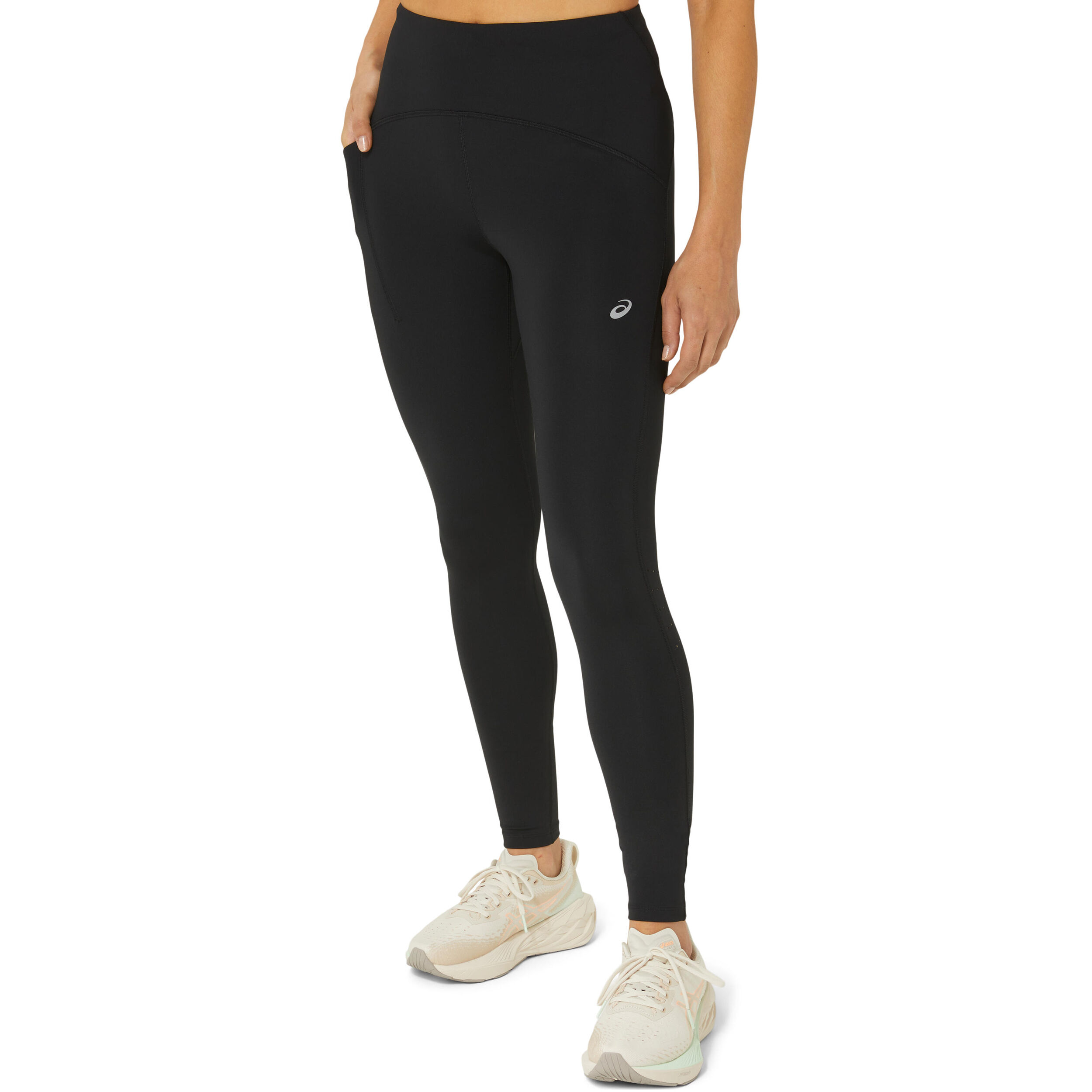 Road High Waist Lauftight Damen - Schwarz