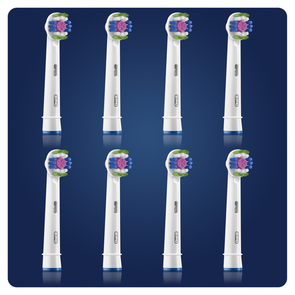 oral-b Oral-B 3D White Brossette Avec CleanMaximiser, 8 Brossettes De Rechange
