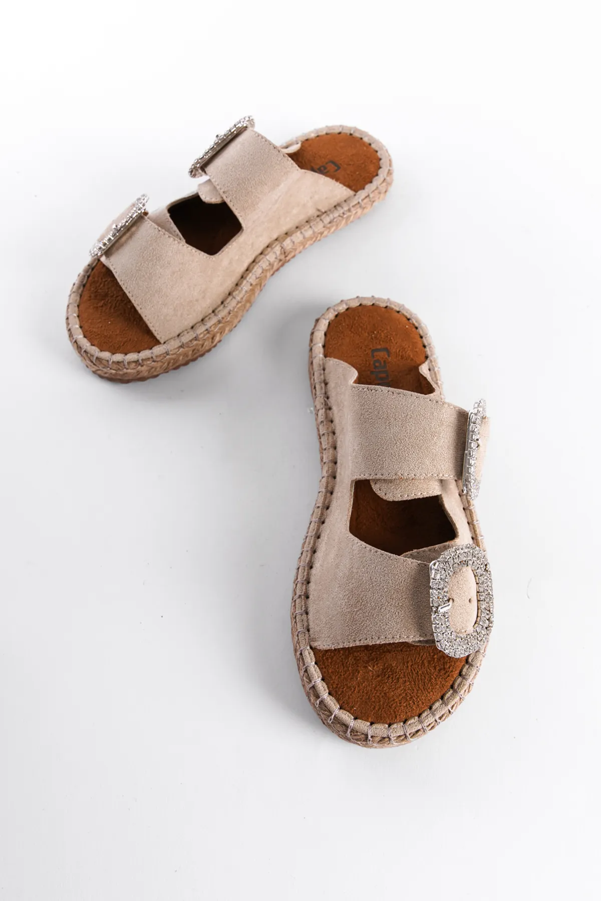 Capone Outfitters  Pantolette - Beige - Flacher Absatz