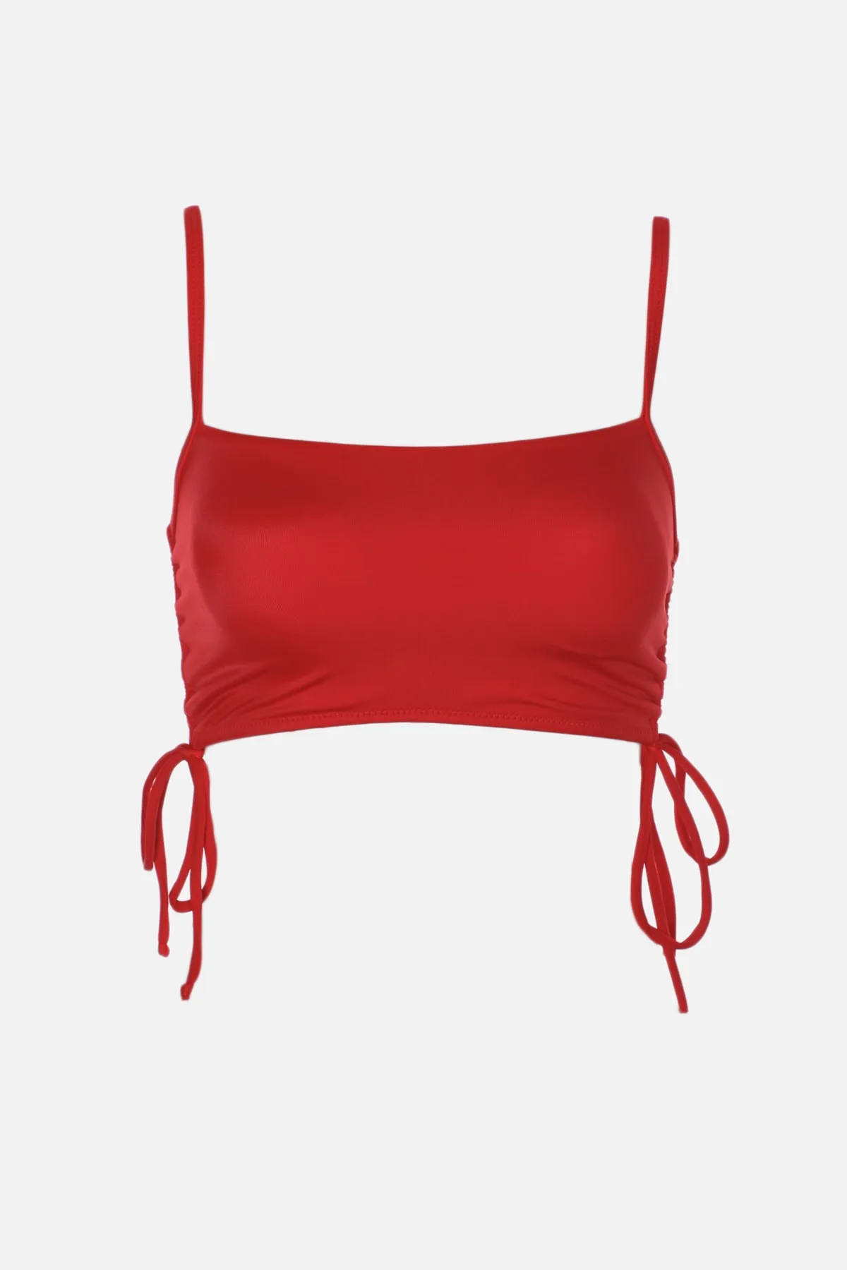 Trendyol Collection  Rotes trägerloses Tunnel-Bikinioberteil TBESS22BU0046