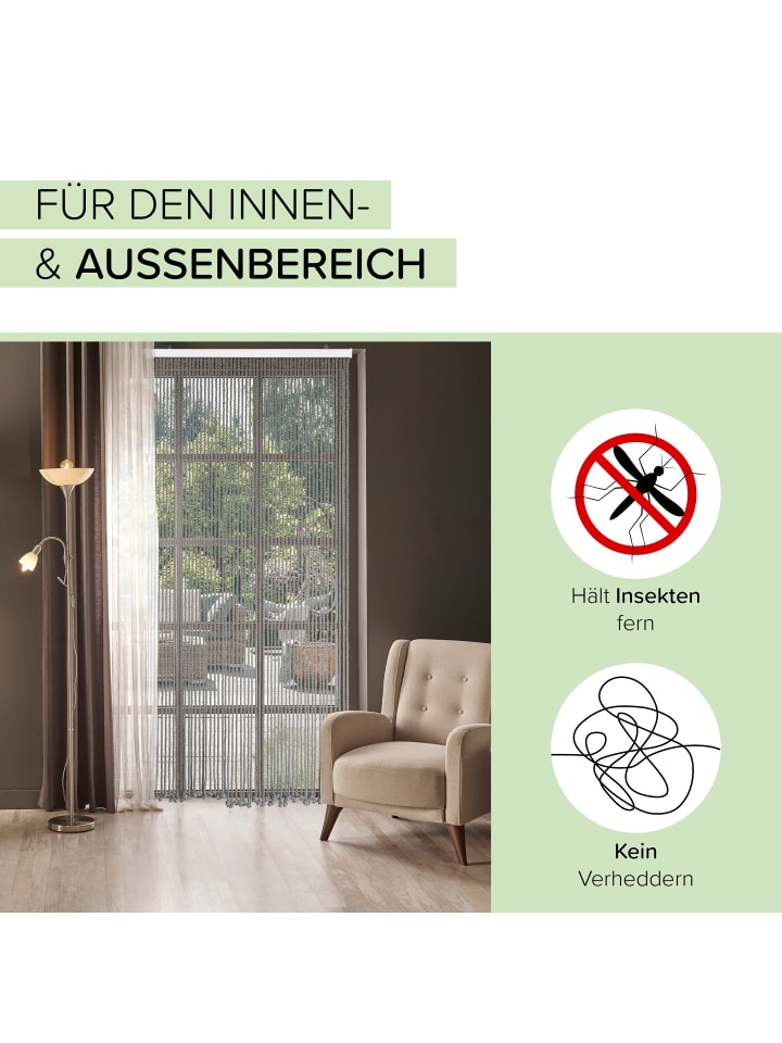 kobolo Vorhang LIVINGSTRAND in Grau günstig kaufen onesize