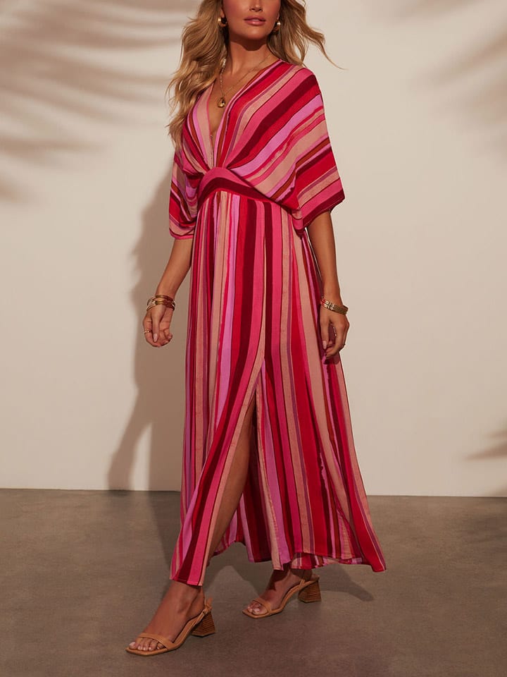 Milan Kiss Kleid in Rot/ Pink günstig kaufen