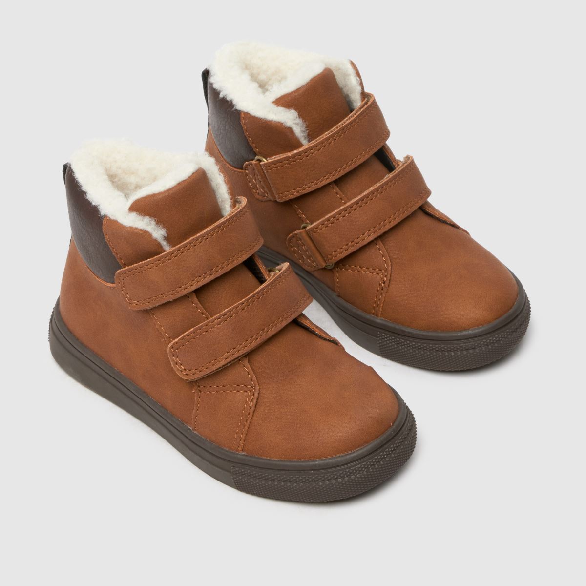 Schuh bruna Cooper pälsstövlar för pojkar, småbarn