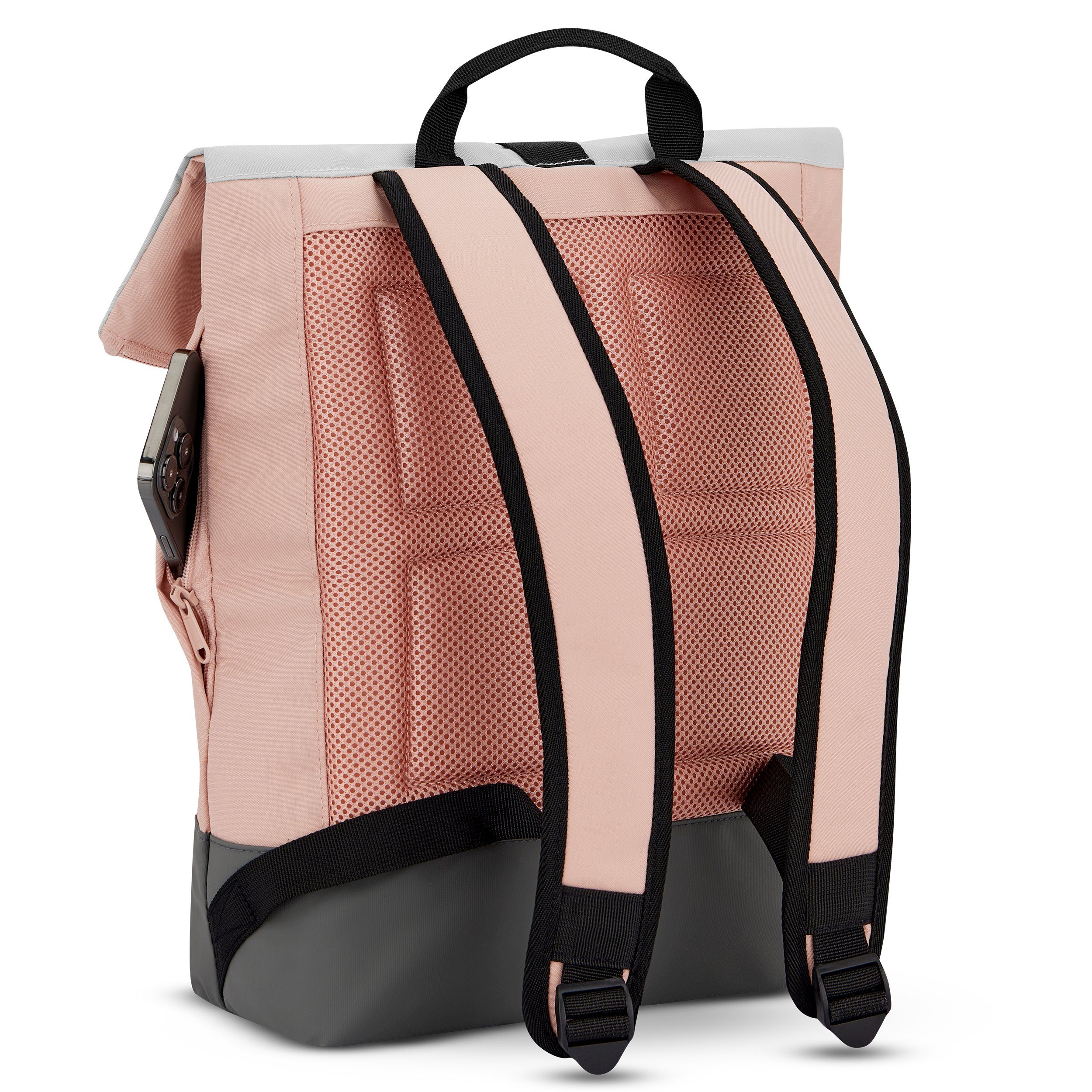 LARKSON Cityrucksack TAMMO, Rolltop Damen Herren, Laptop Fach, Flexible Größe, Wasserabweisend