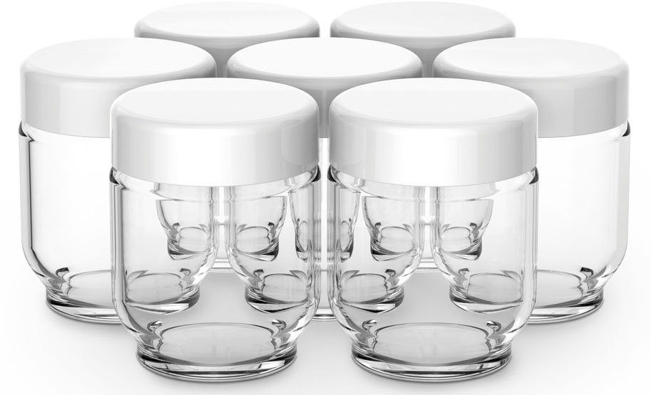 Moulinex Joghurtbereiter Yogurteo YG2295, 7 Portionsbehälter, Umweltbewusst, Temperaturleuchte, Spülmaschinengeeignete Teile